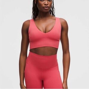 Lululemon align V neck bra c/d cup desert rose